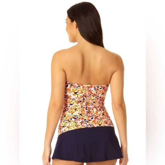 Anne Cole swimsuit  Women's Twist Front Bandeaukini Swim Top S - Picture 6 of 13